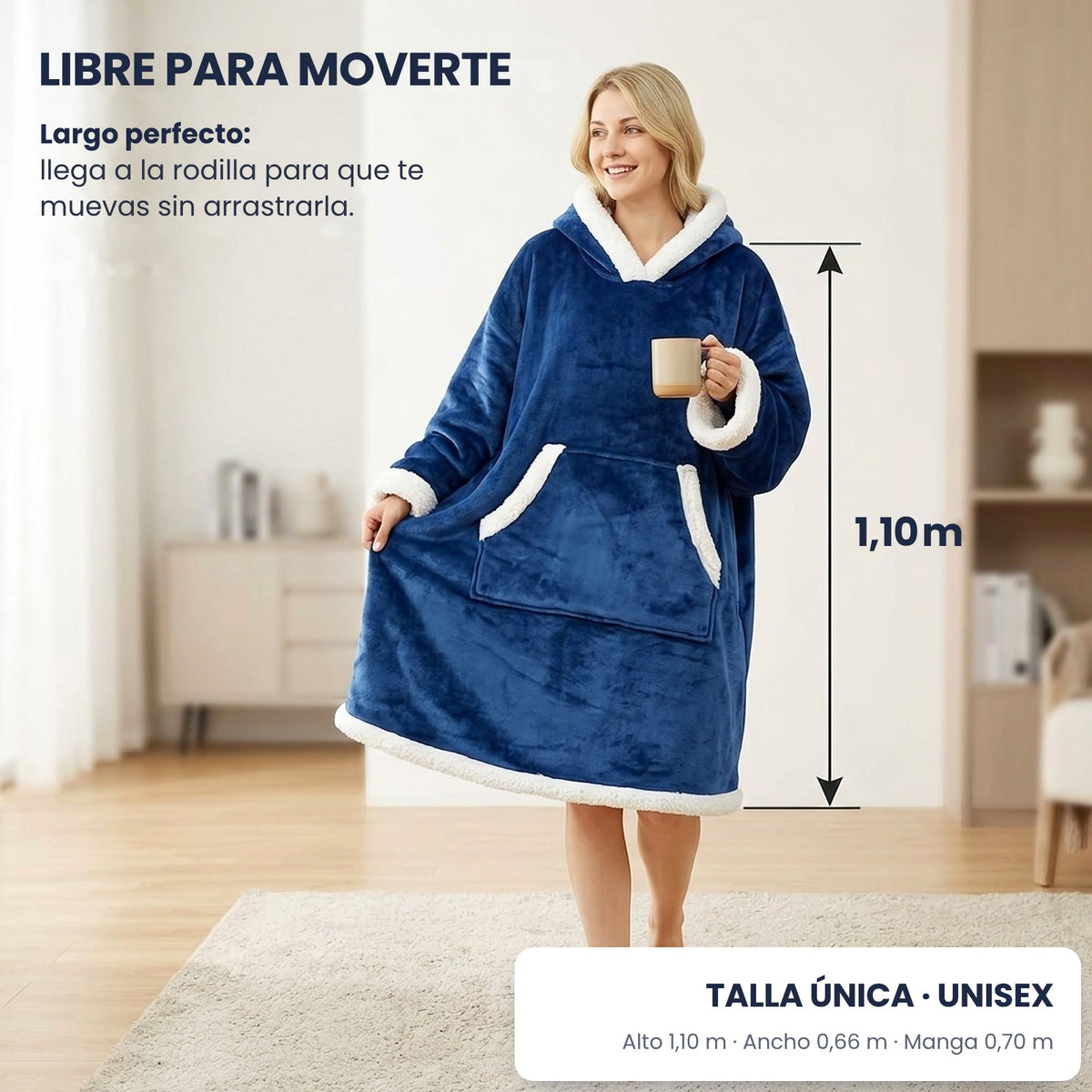 Batamanta Nube talla única: 1,10 m de largo, 0,66 m de ancho y 0,70 m de manga