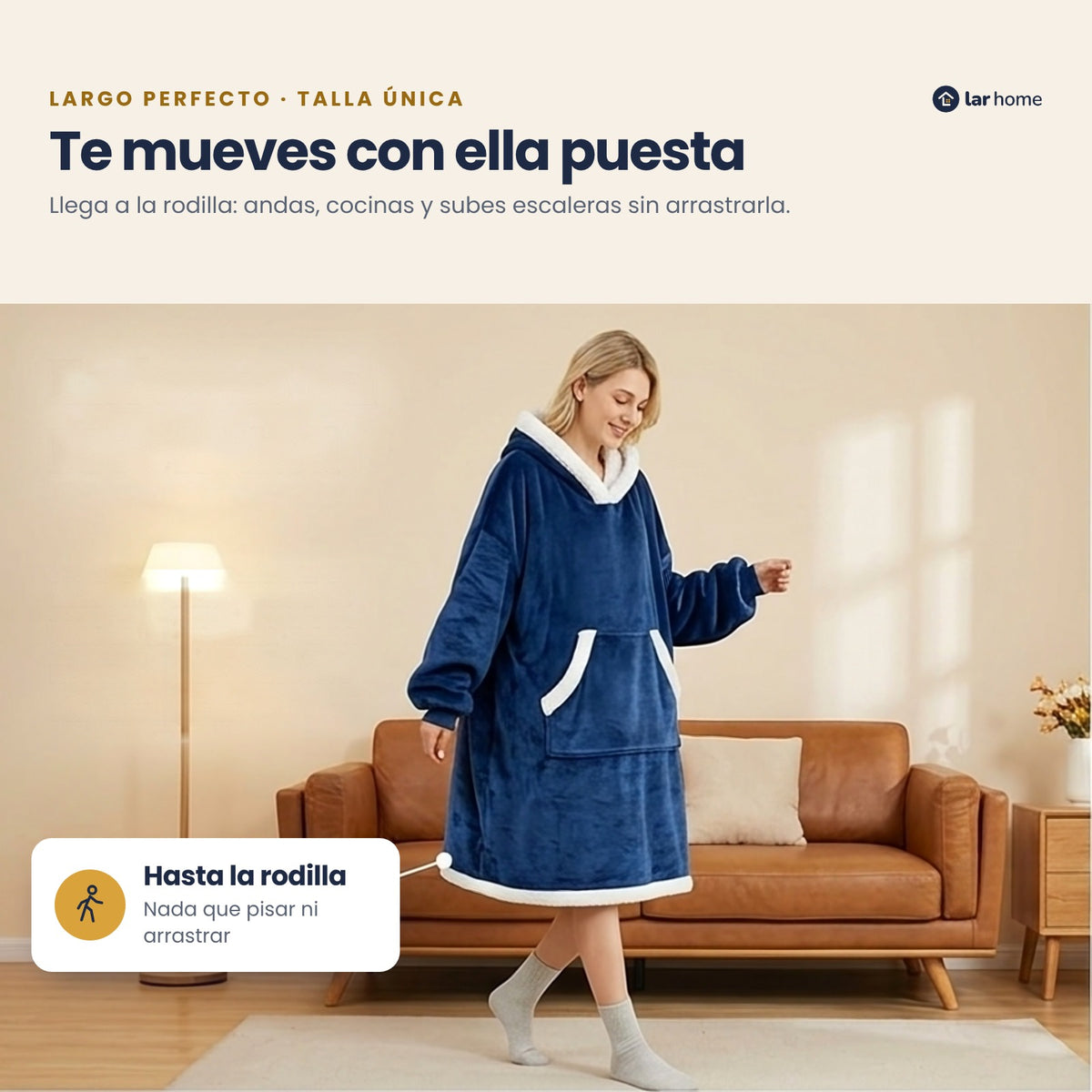 Batamanta Nube hasta la rodilla para moverse por casa sin arrastrarla