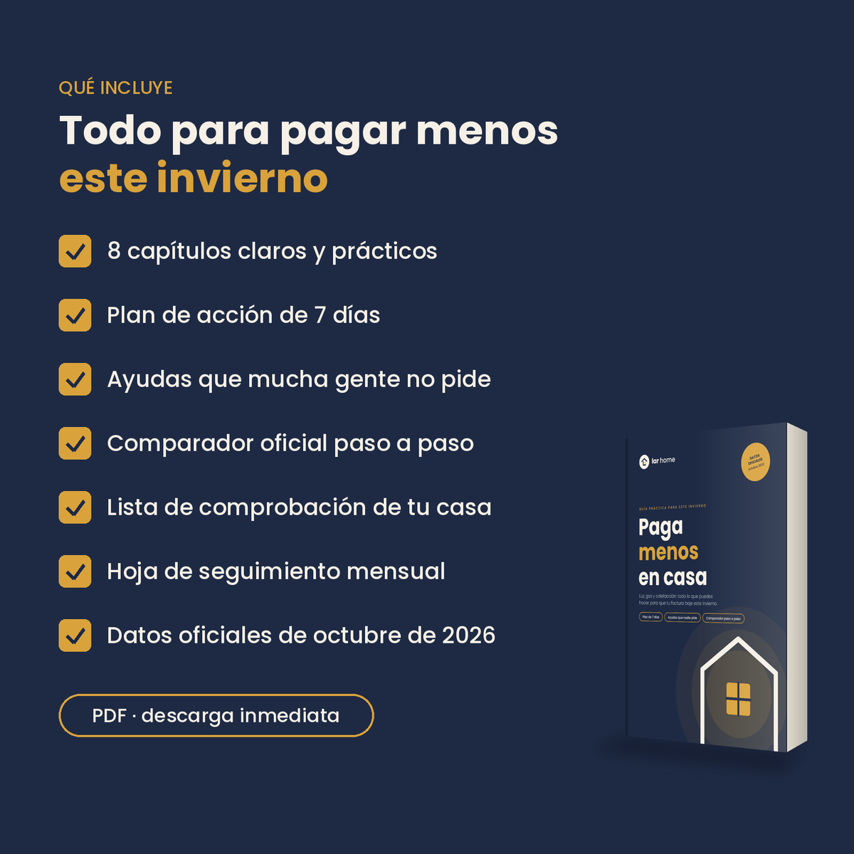 Qué incluye el ebook: 8 capítulos, plan de 7 días, lista de comprobación y hoja de seguimiento